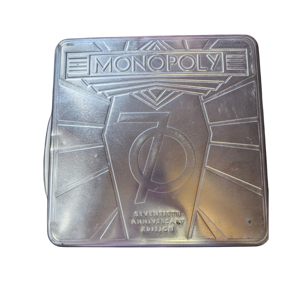 Monopoly 70th Anniversary Edition Board Game Collector Tin Art Deco 2005 Parker